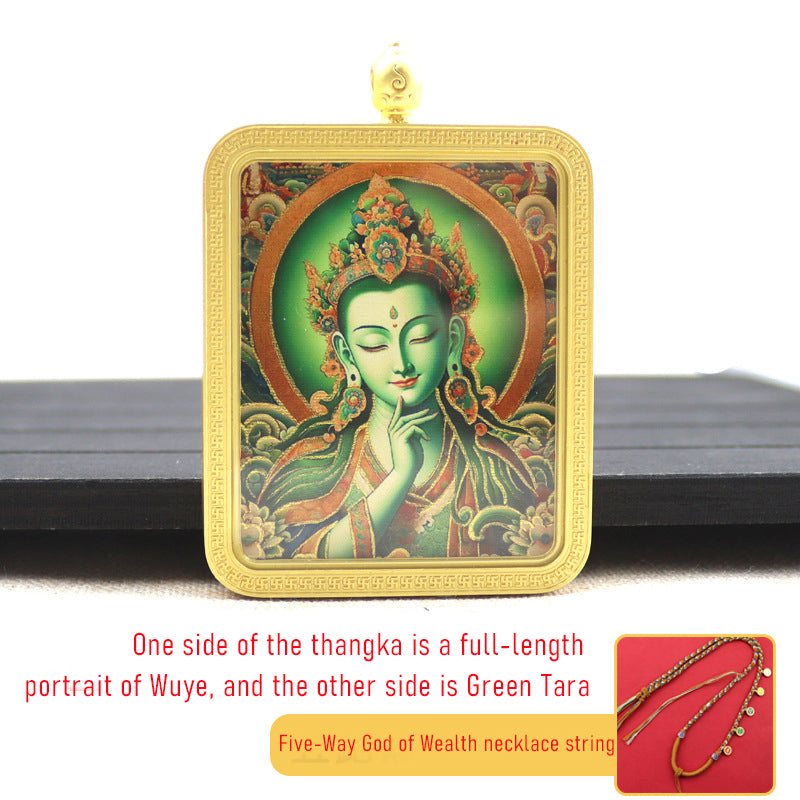 Green Tara and White Tara thangka
