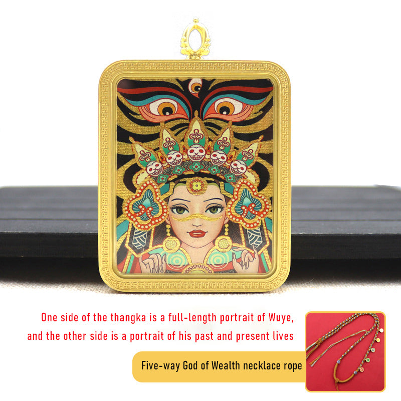 Zakiram thangka past and present life double-sided three-dimensional thangka pendant
