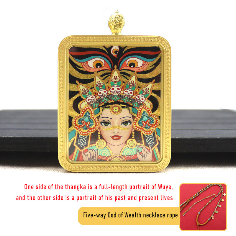 Zakiram thangka past and present life double-sided three-dimensional thangka pendant
