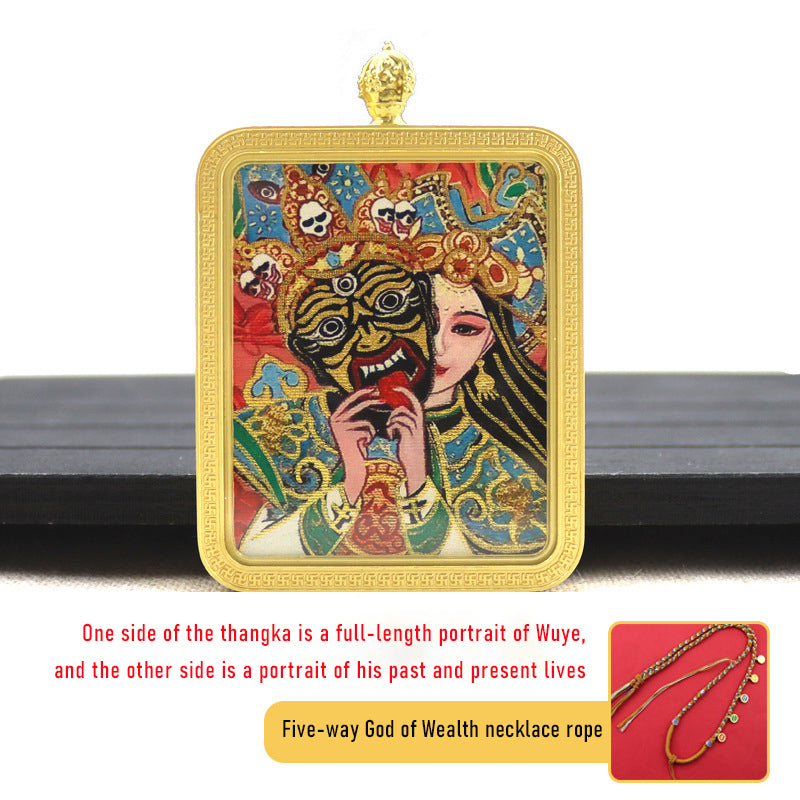 Zakiram thangka past and present life double-sided three-dimensional thangka pendant
