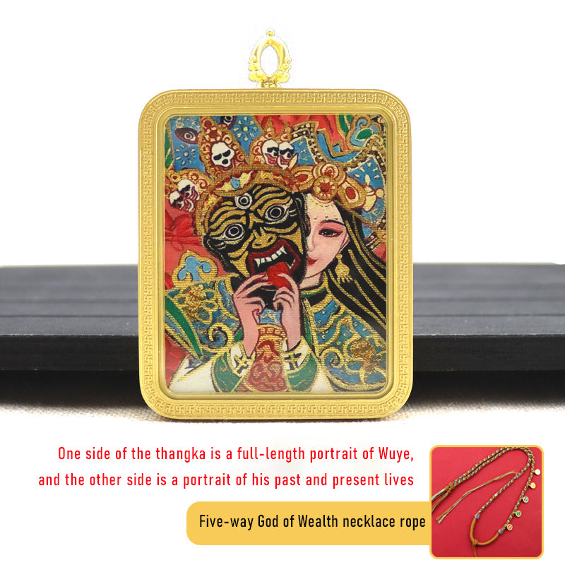 Zakiram thangka past and present life double-sided three-dimensional thangka pendant