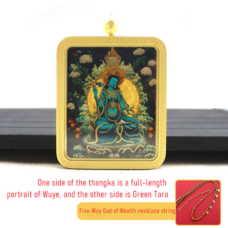 Green Tara and White Tara thangka