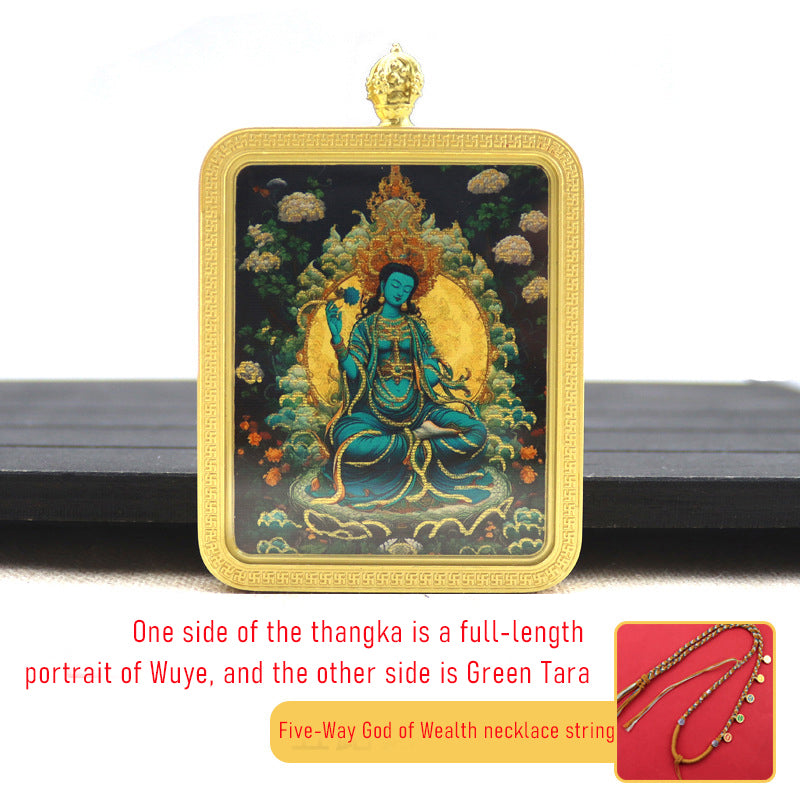Green Tara and White Tara thangka
