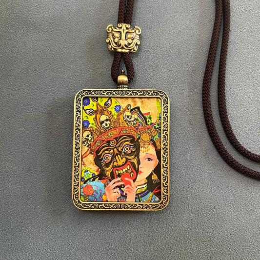 Thangka pendant of the eight guardian gods of the twelve zodiac signs