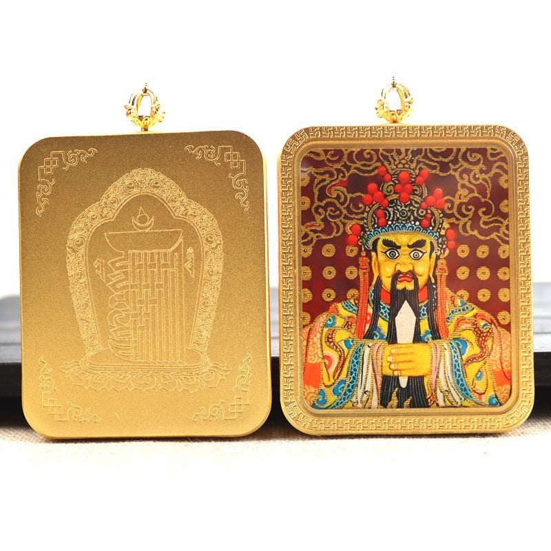 New titanium steel Tibetan thangka pendant necklace