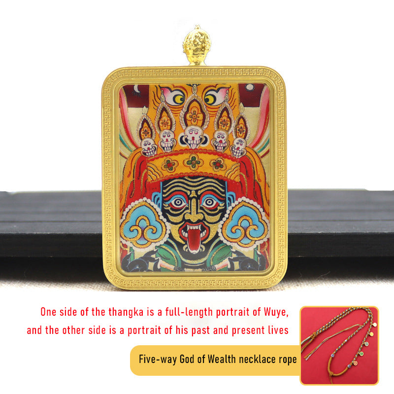 Zakiram thangka past and present life double-sided three-dimensional thangka pendant