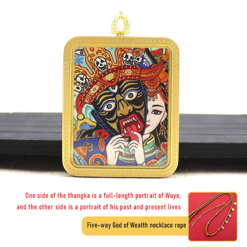 Zakiram thangka past and present life double-sided three-dimensional thangka pendant