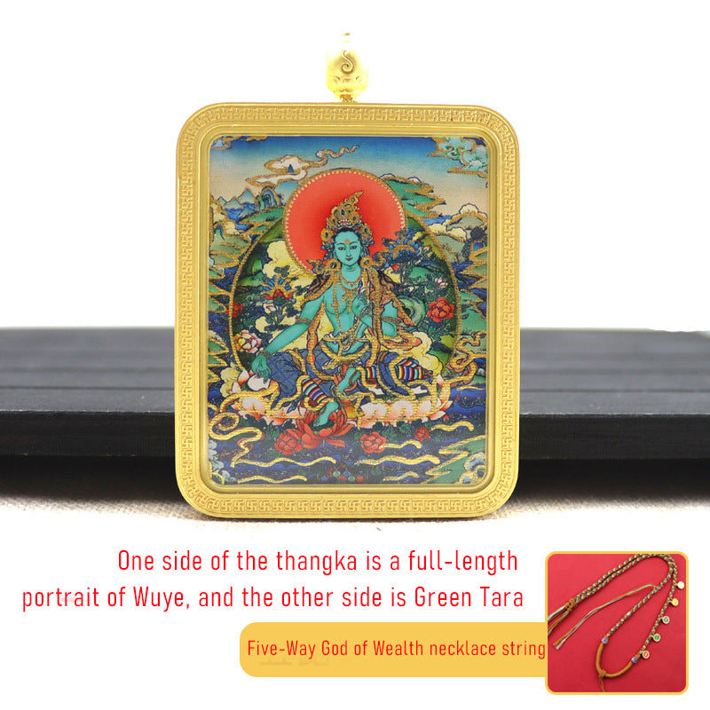 Green Tara and White Tara thangka