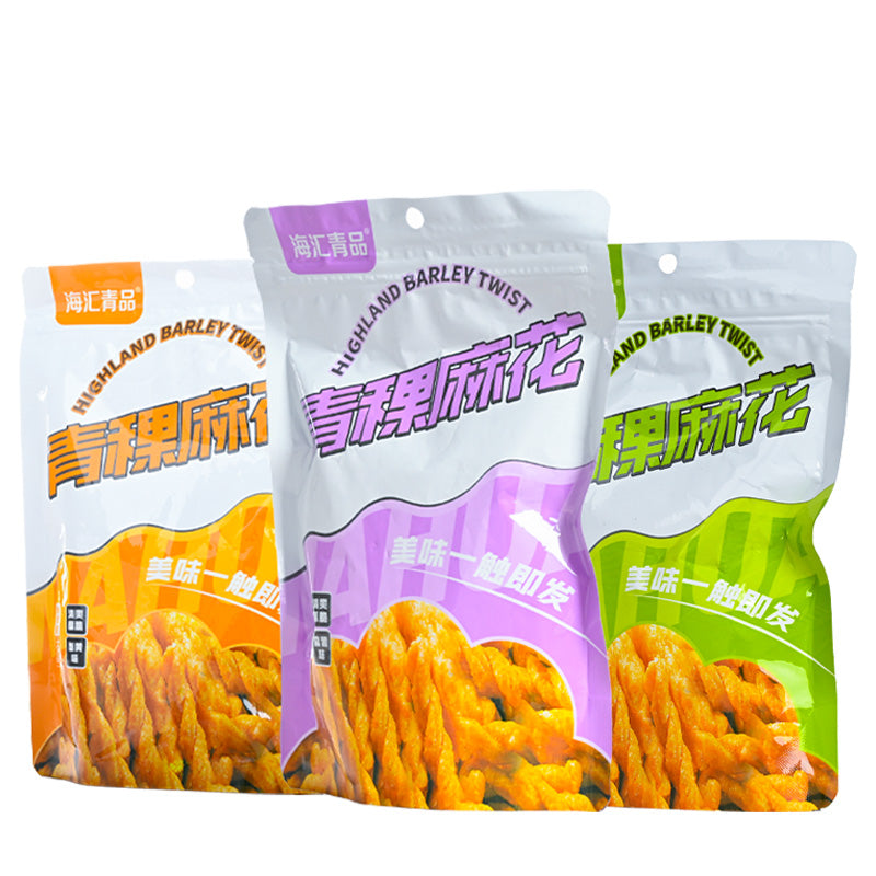 Qinghai specialty; barley; donut; seaweed flavor; purple sweet potato flavor; crab roe flavor