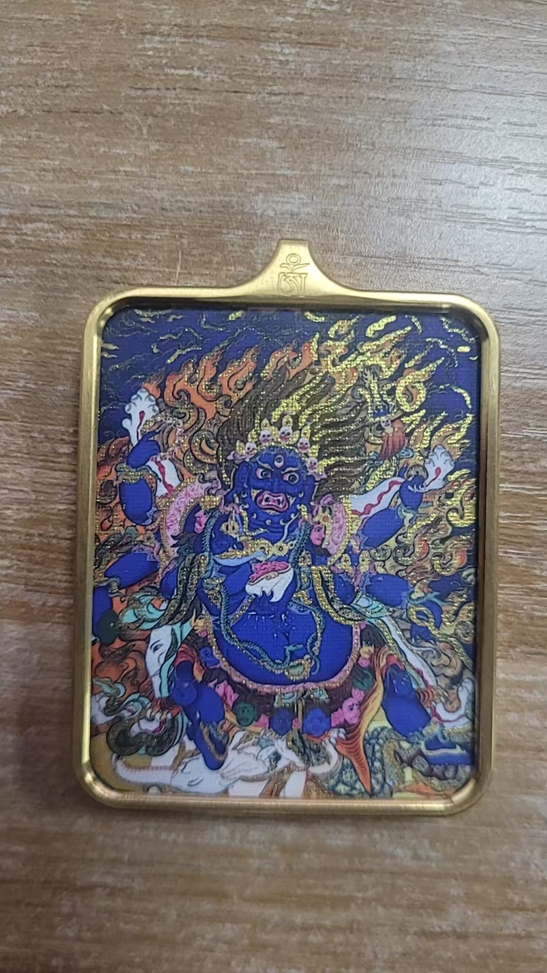 Tibetan Buddhism Intangible Cultural Heritage Thangka Pendant Necklace (High-end Titanium Style) 2