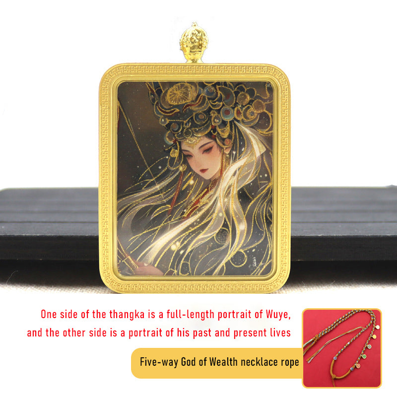 Zakiram thangka past and present life double-sided three-dimensional thangka pendant