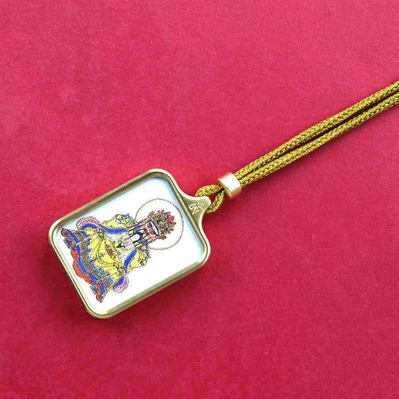 Titanium steel mini thangka pendant necklace Titanium steel mini thangka pendant necklace