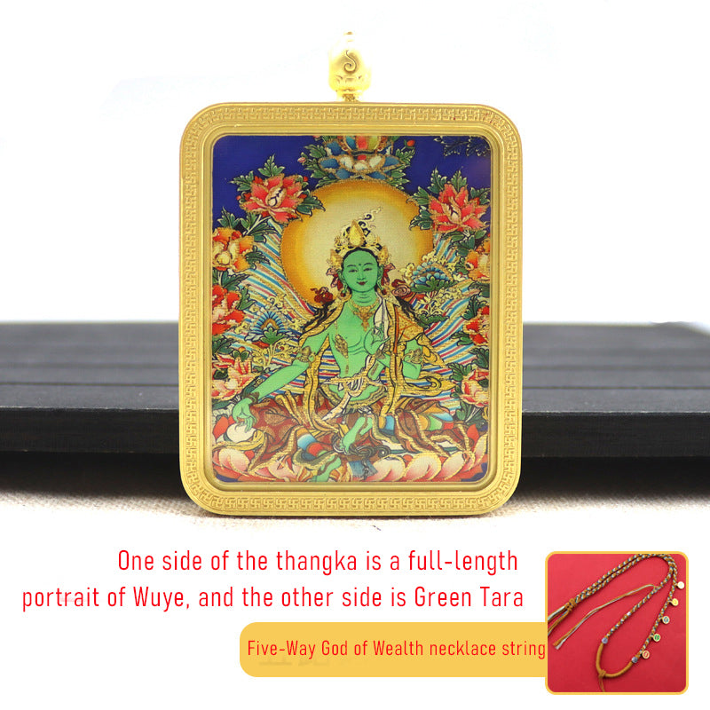 Green Tara and White Tara thangka