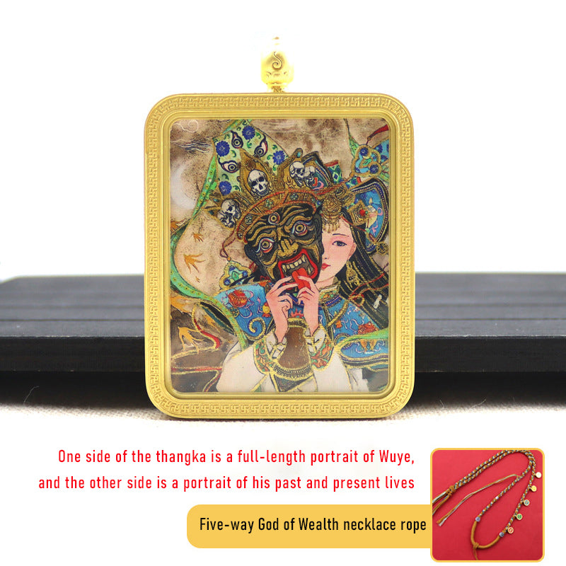 Zakiram thangka past and present life double-sided three-dimensional thangka pendant