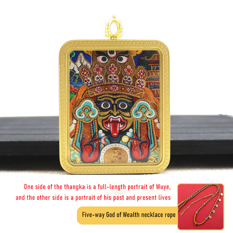 Zakiram thangka past and present life double-sided three-dimensional thangka pendant