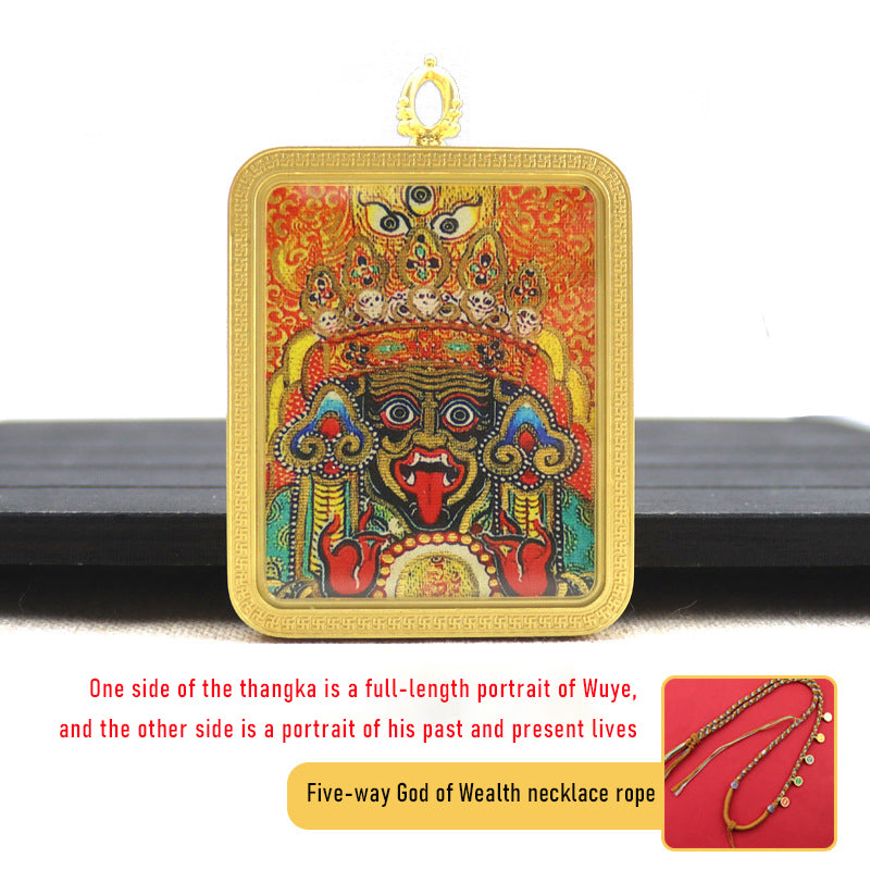 Zakiram thangka past and present life double-sided three-dimensional thangka pendant