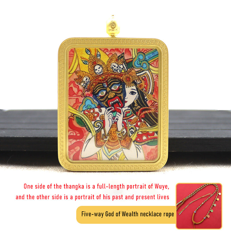 Zakiram thangka past and present life double-sided three-dimensional thangka pendant
