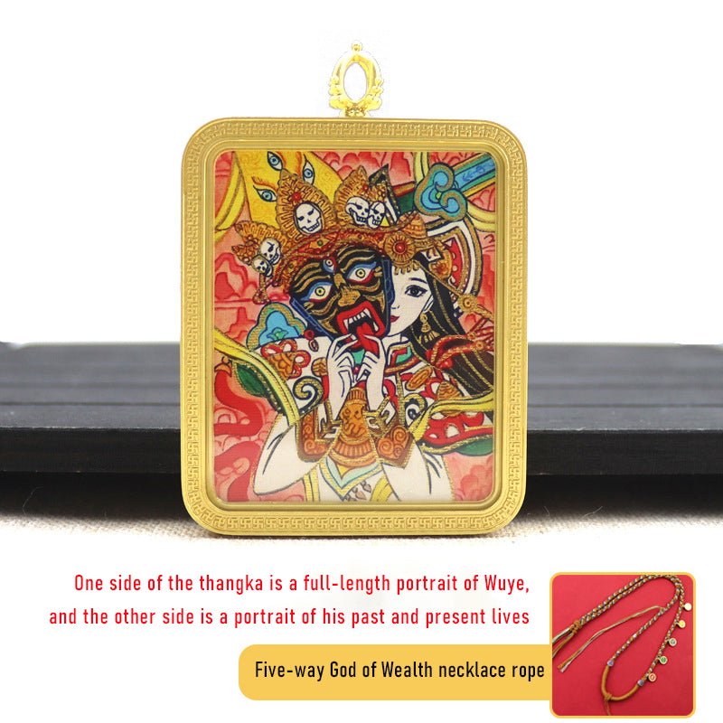Zakiram thangka past and present life double-sided three-dimensional thangka pendant