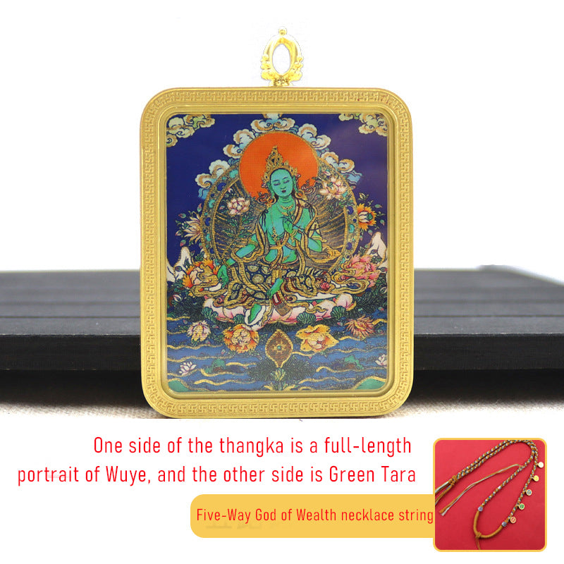Green Tara and White Tara thangka