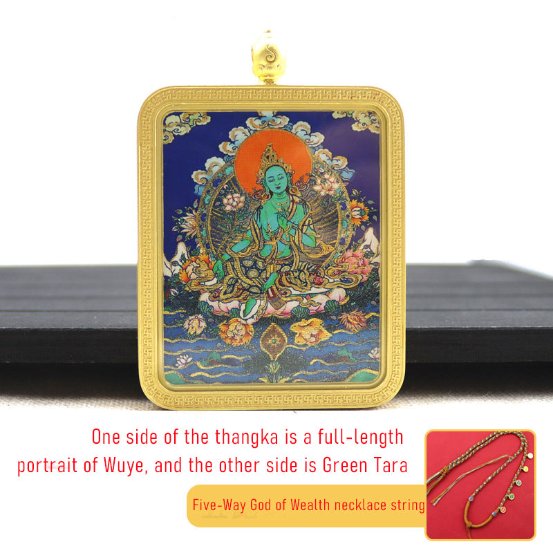 Green Tara and White Tara thangka