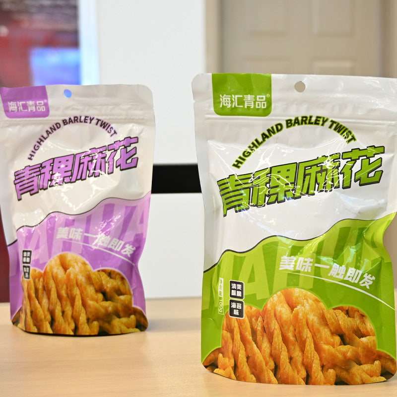 Qinghai specialty; barley; donut; seaweed flavor; purple sweet potato flavor; crab roe flavor