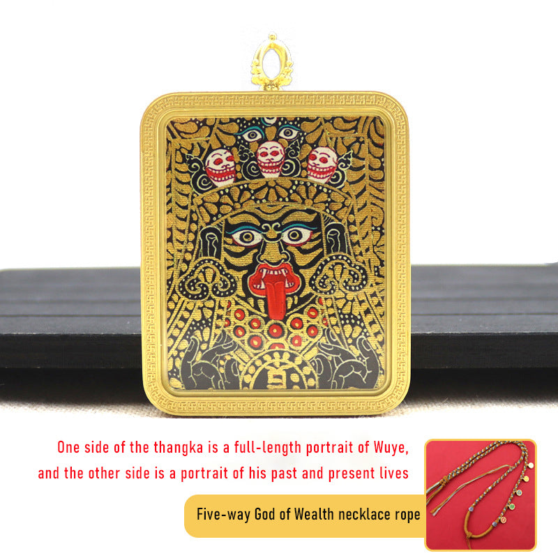 Zakiram thangka past and present life double-sided three-dimensional thangka pendant