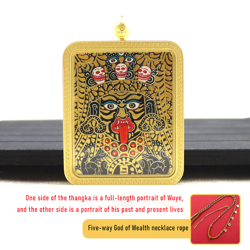 Zakiram thangka past and present life double-sided three-dimensional thangka pendant