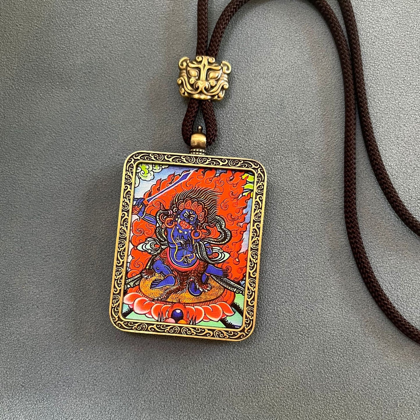 Thangka pendant of the eight guardian gods of the twelve zodiac signs