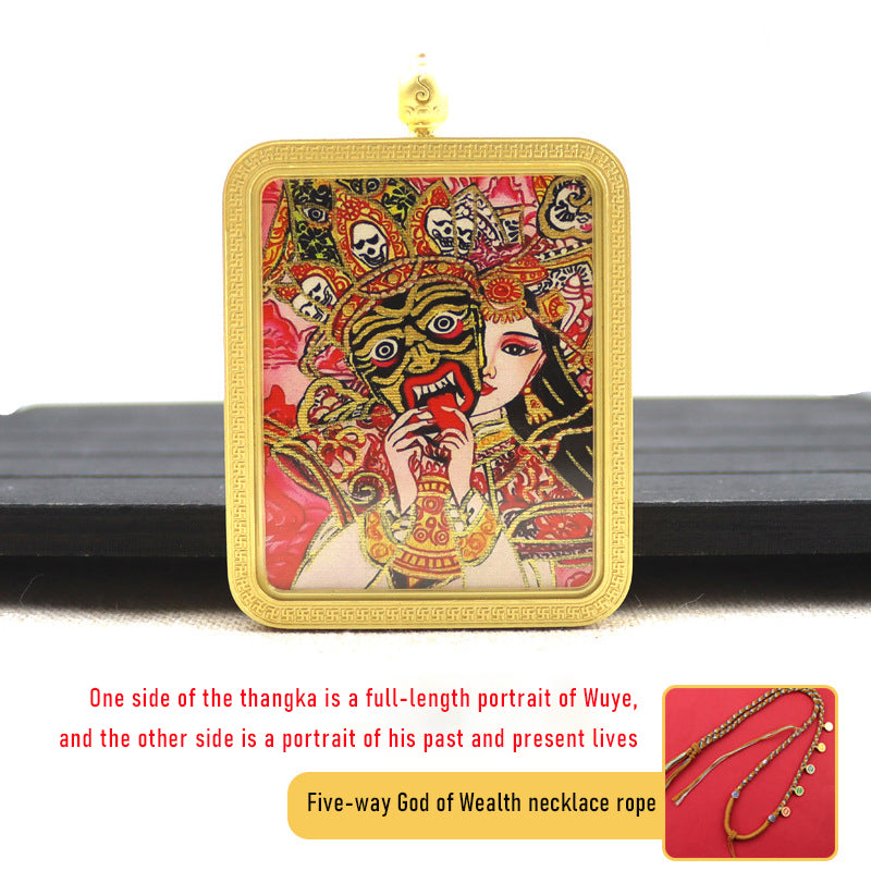 Zakiram thangka past and present life double-sided three-dimensional thangka pendant