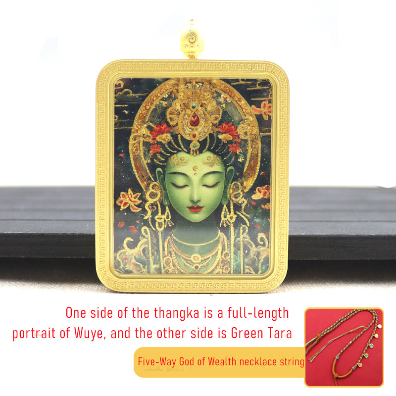 Green Tara and White Tara thangka