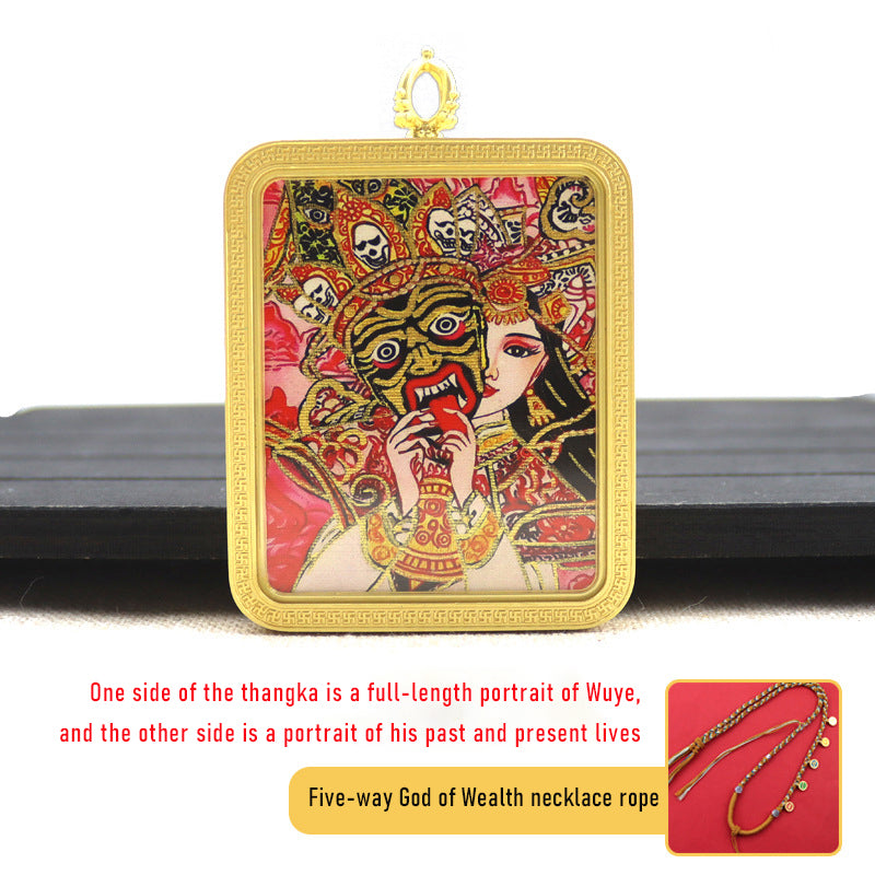 Zakiram thangka past and present life double-sided three-dimensional thangka pendant