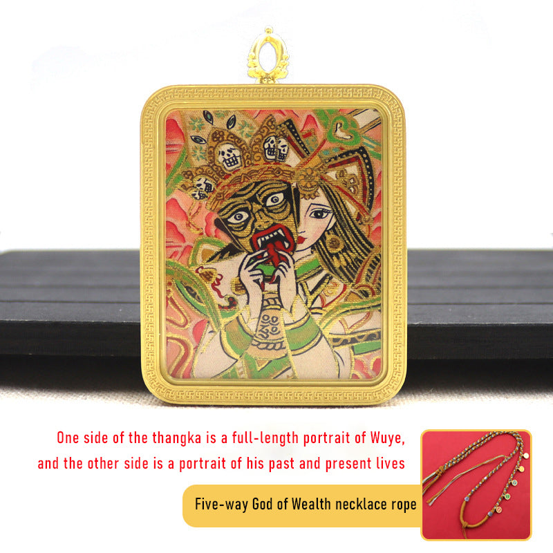 Zakiram thangka past and present life double-sided three-dimensional thangka pendant
