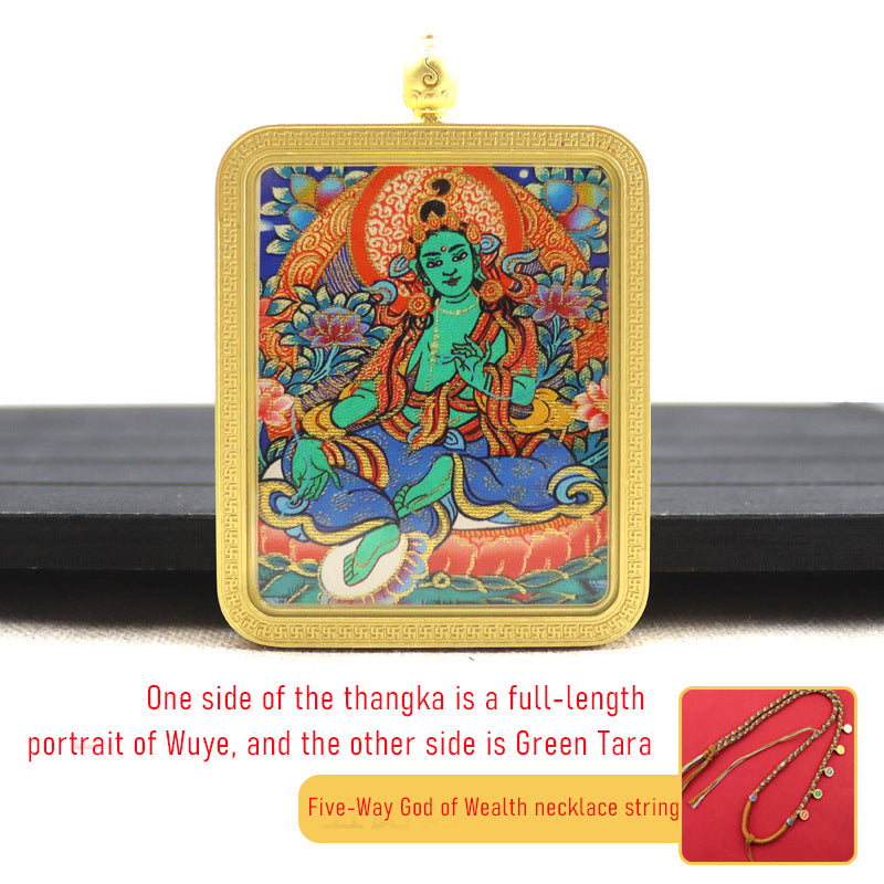 Green Tara and White Tara thangka