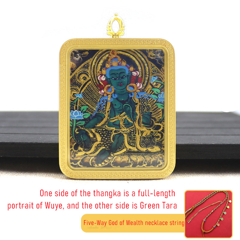 Green Tara and White Tara thangka