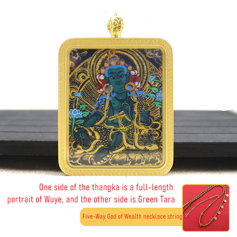 Green Tara and White Tara thangka