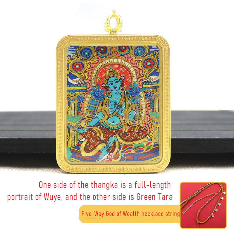 Green Tara and White Tara thangka
