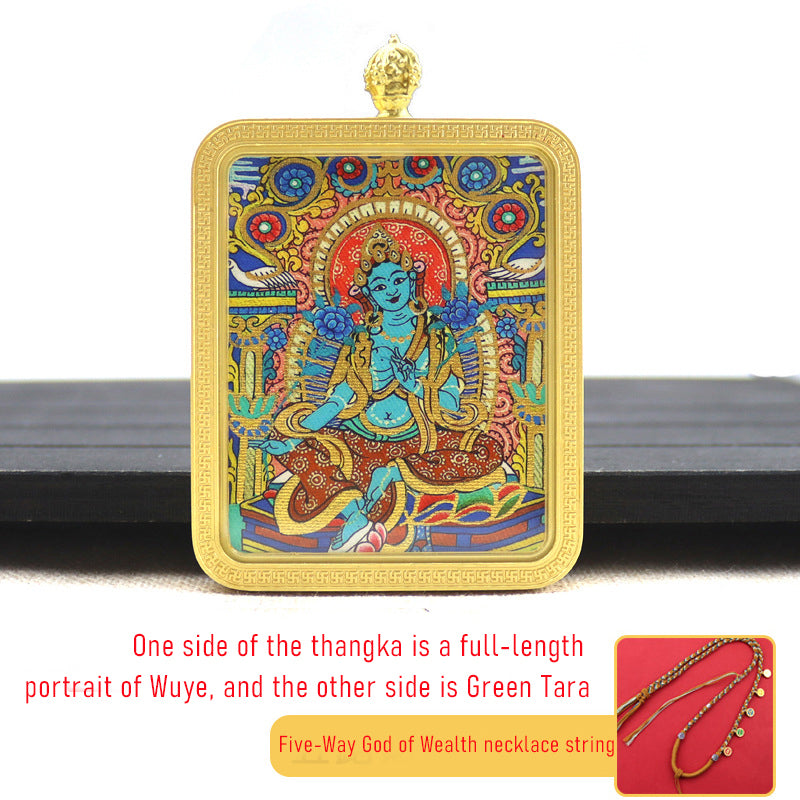 Green Tara and White Tara thangka