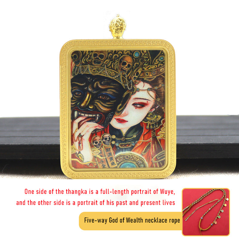 Zakiram thangka past and present life double-sided three-dimensional thangka pendant