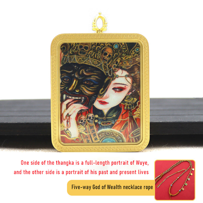 Zakiram thangka past and present life double-sided three-dimensional thangka pendant