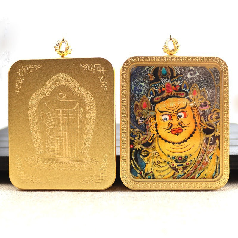 New titanium steel Tibetan thangka pendant necklace