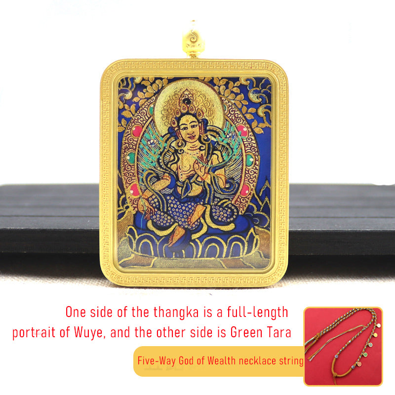 Green Tara and White Tara thangka