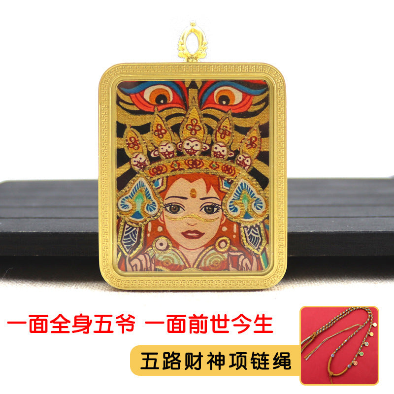 Zakiram thangka past and present life double-sided three-dimensional thangka pendant