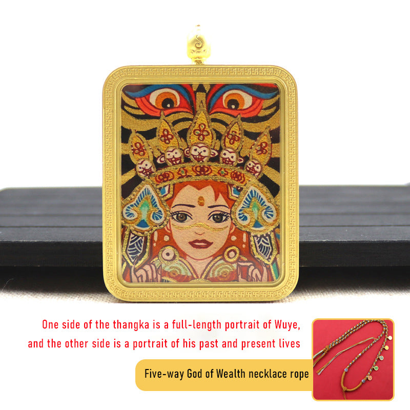 Zakiram thangka past and present life double-sided three-dimensional thangka pendant
