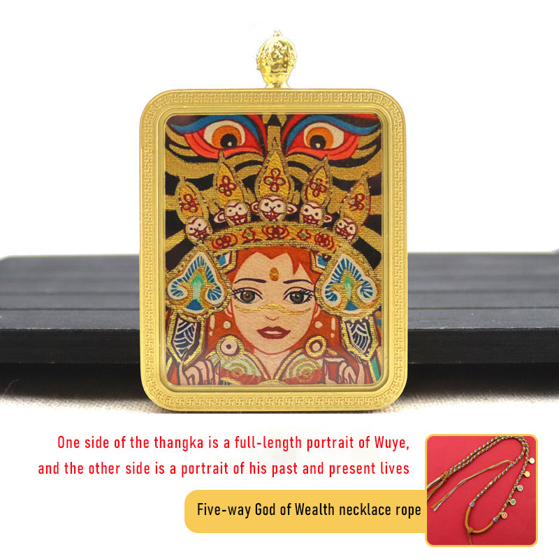 Zakiram thangka past and present life double-sided three-dimensional thangka pendant