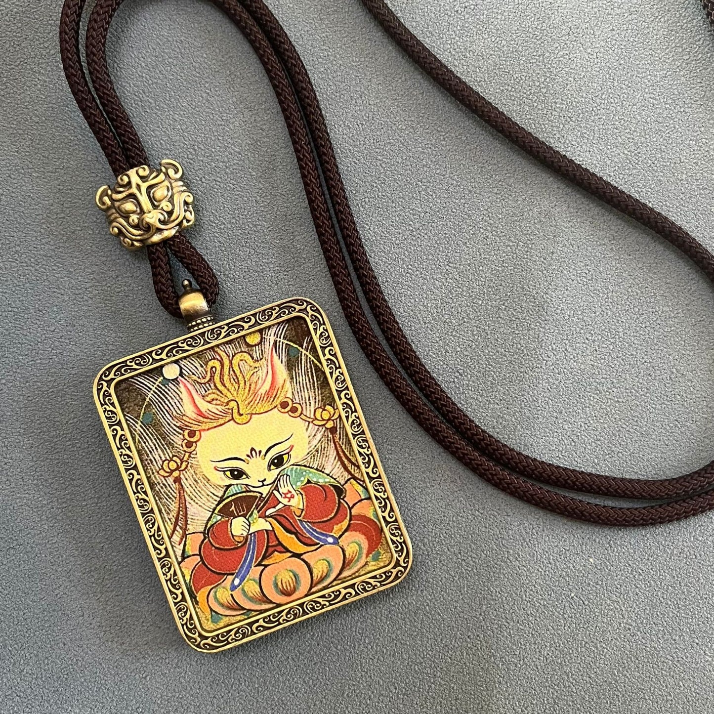 Thangka pendant of the eight guardian gods of the twelve zodiac signs