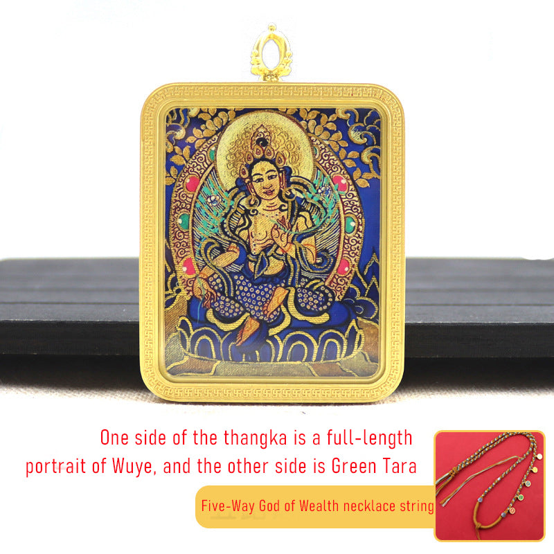 Green Tara and White Tara thangka