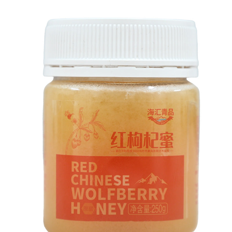 Qinghai specialty red goji berry honey 250g, rich in nutrition, contains a variety of vitamins, beauty and skin care, with unique taste