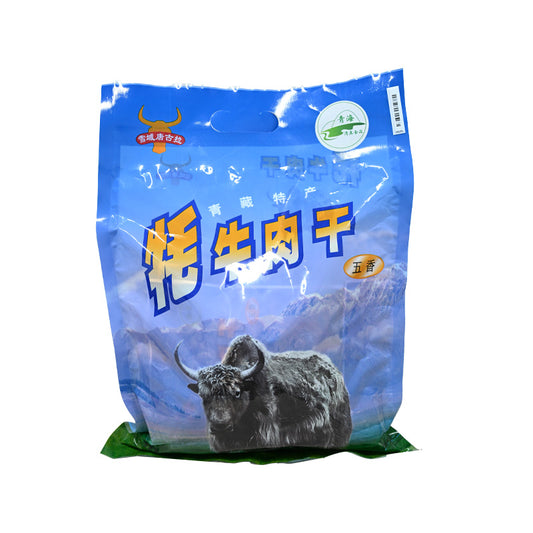 Qinghai specialty snowy Tibetan plateau yak jerky with five-spice flavor; rich in nutrition and ready to eat