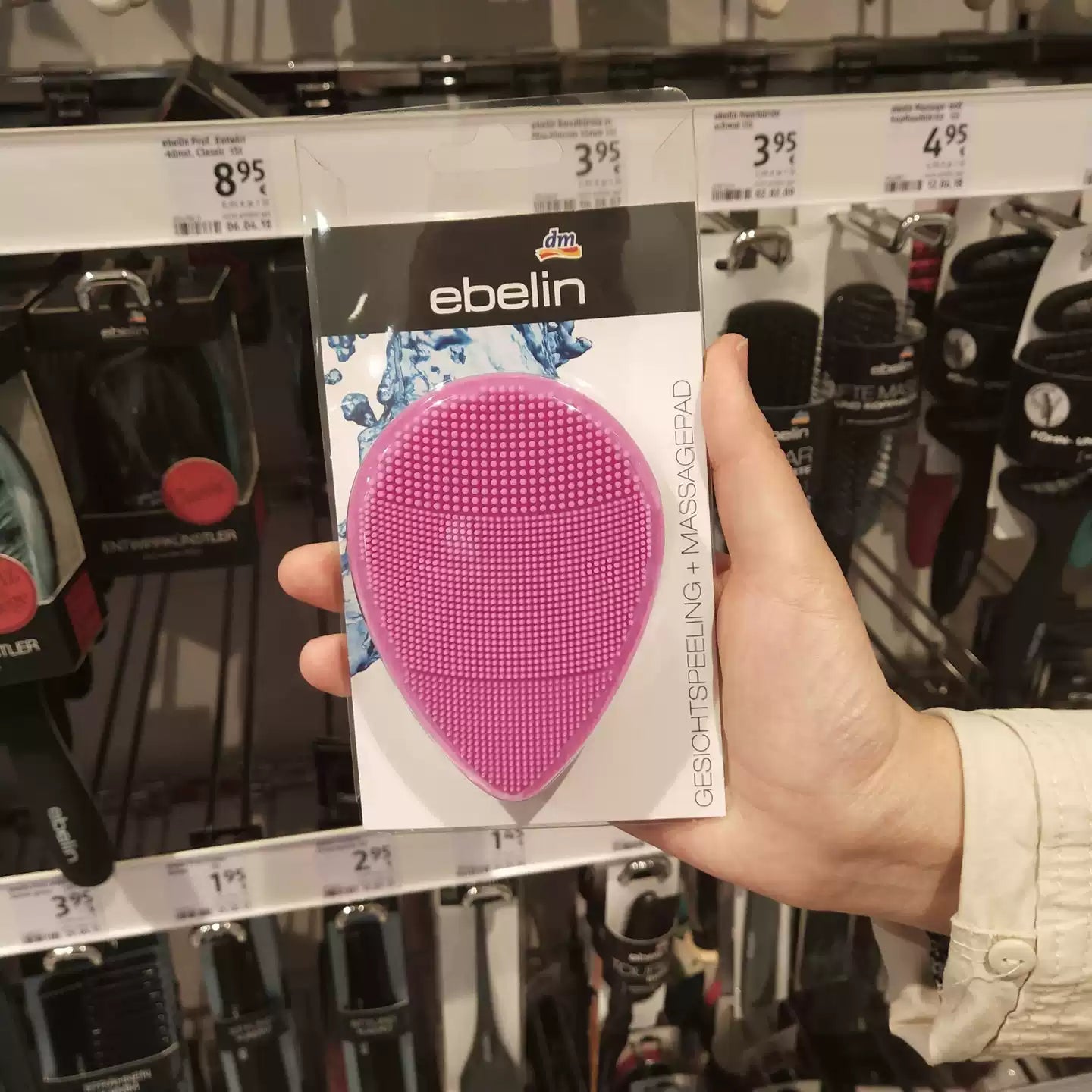 German DM Ebelin Silicone Facial Cleansing Brush, Deep Pore Cleansing & Gentle Facial Massage