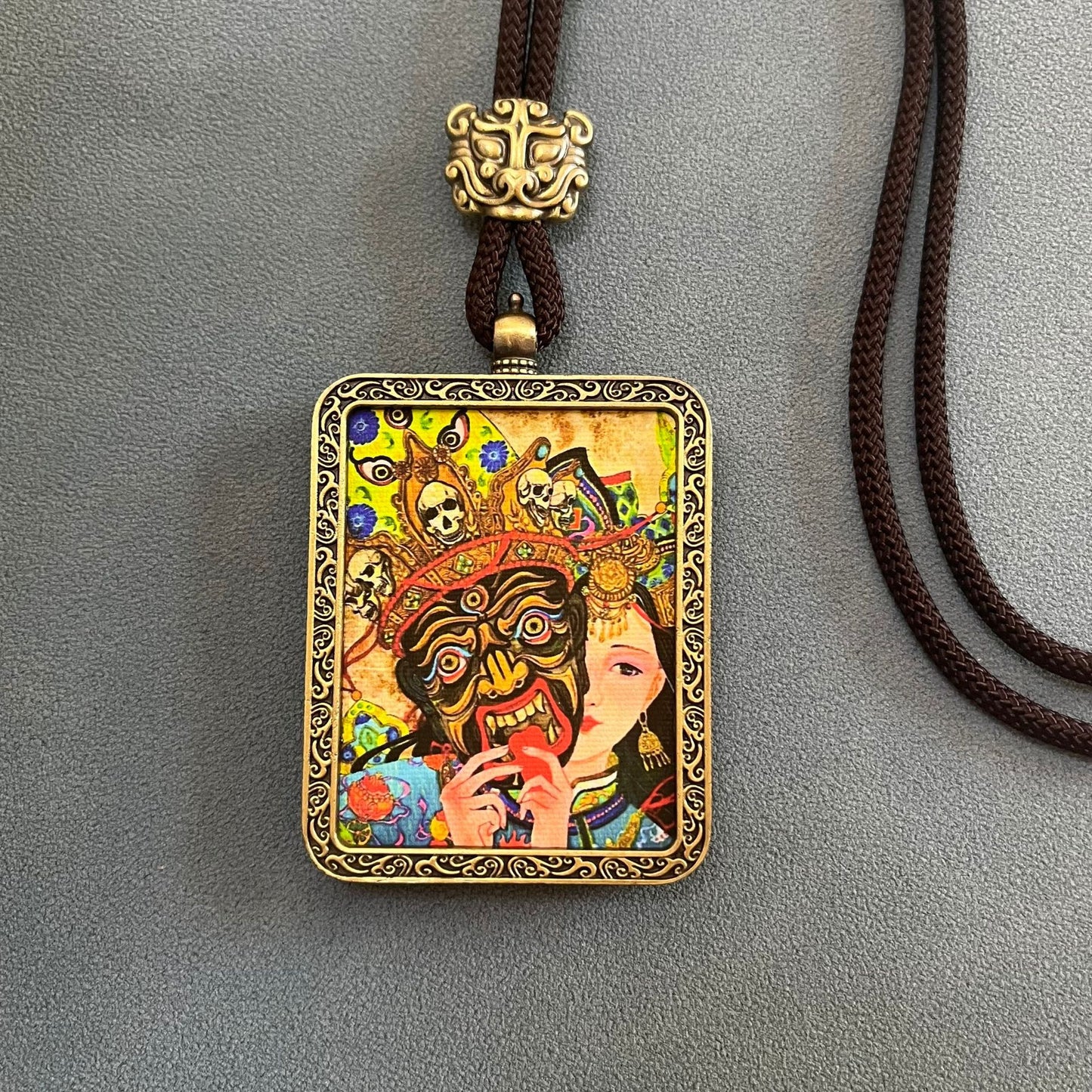 Thangka pendant of the eight guardian gods of the twelve zodiac signs
